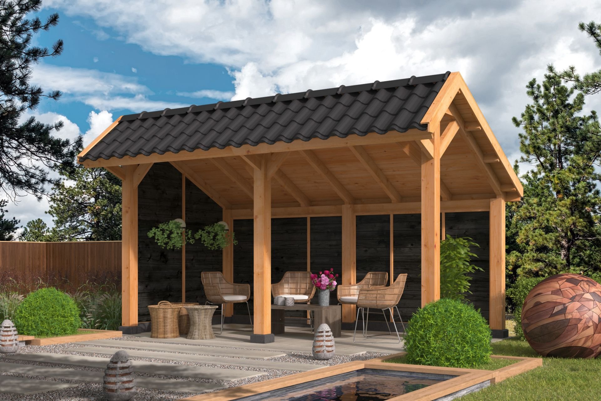 Alabama Gazebo 4.68m x 3.06m | Douglas Timber Garden Shelter | Tuin UK