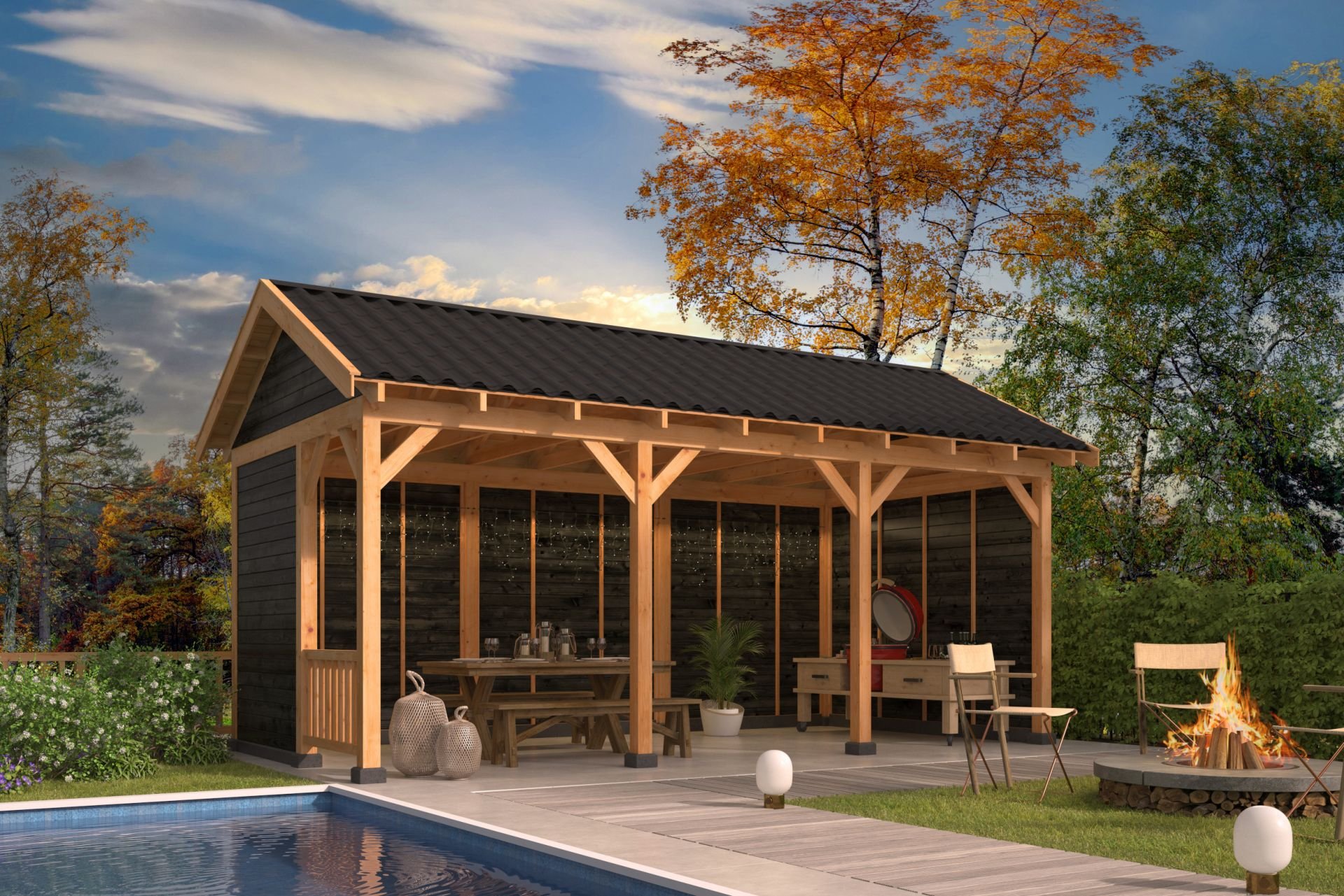 Baxter Gazebo 6.90 x 3.95m-167247 