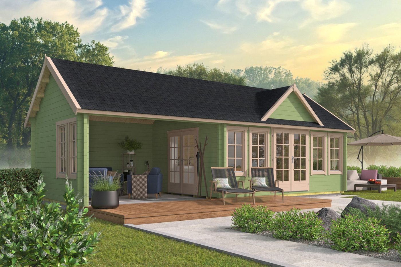 ben_clockhouse_log_cabin_painted