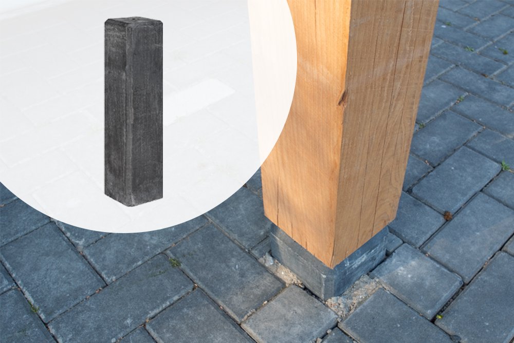 Concrete Foundation Post - Charcoal Straight L M20-159774 