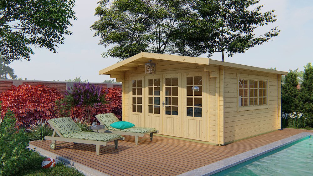 Derby Log Cabin 4.4 x 4.4m-163552 