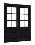 dubbele_deur_vuren_enkelglas_185x205_zwart_links_incl_rvs_slot