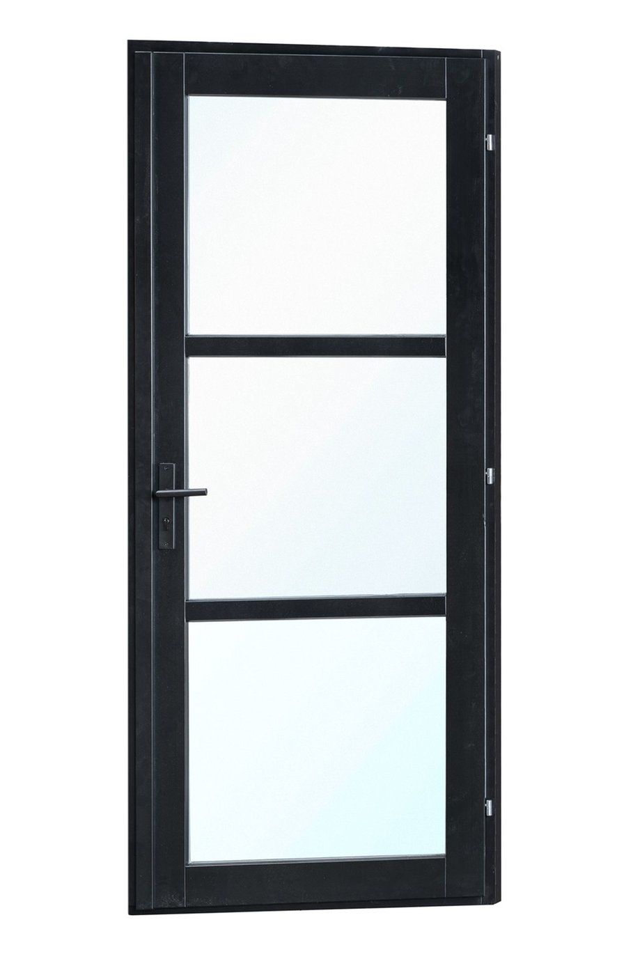 enkele_steellook_deur_vuren_enkelglas_110x212_zwart_rechts_incl_rvs_slot