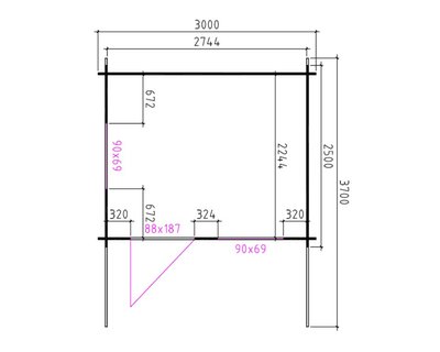 interflex_3026_blokhut_afmetingen