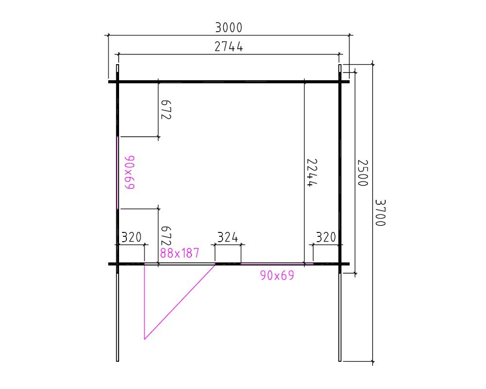 interflex_3026_blokhut_afmetingen