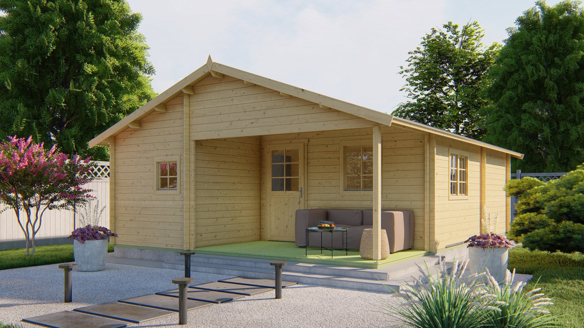 Javea Log Cabin 5.95m x 8.08m-159488 