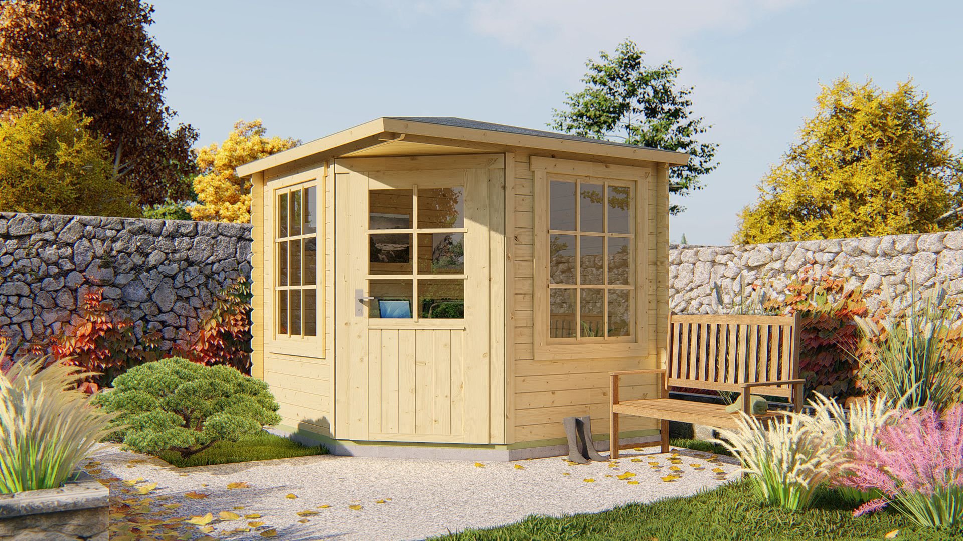 Jos Corner Summer House | 2.5 x 2.5m | Tuin UK Summer Houses