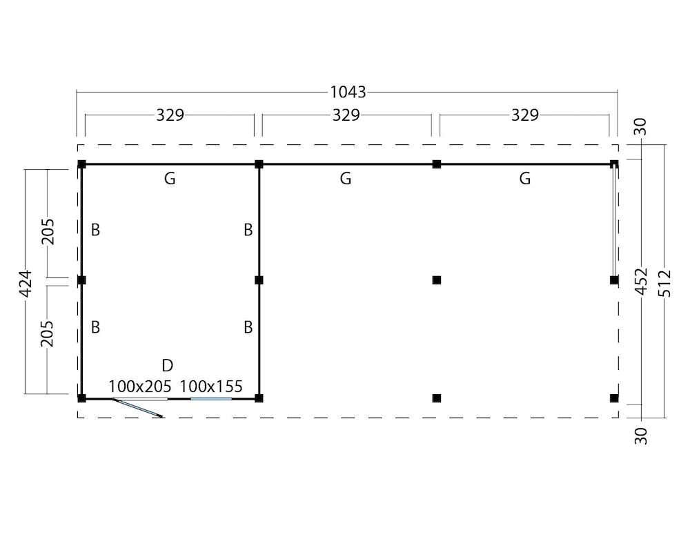 kapschuur_billund_xxl_type_7_blanke_wanden_plattegrond_1