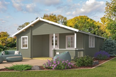 Kay Log Kay Log Cabin 5.95 x 8.0m | 70mm Wall logs | TUIN UK