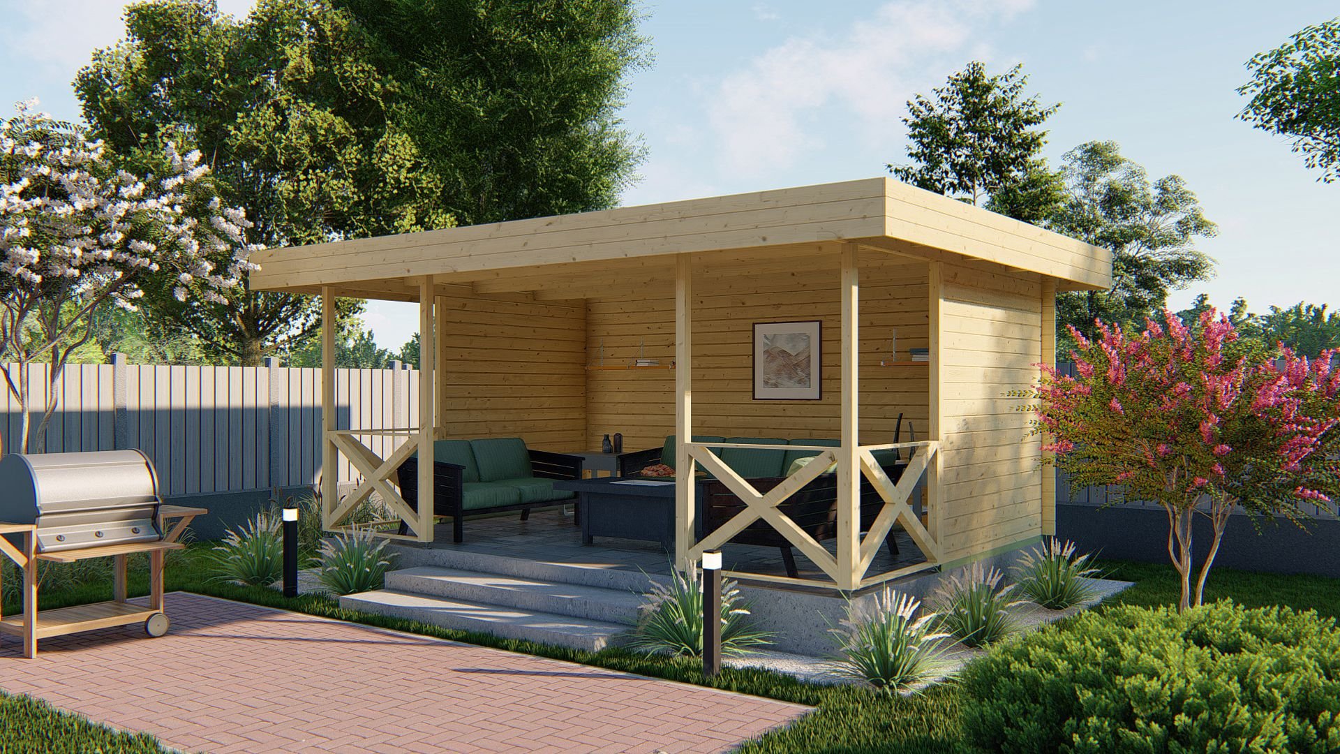 Konstantin Gazebo Log Cabin 5 x 3.4m-166138
