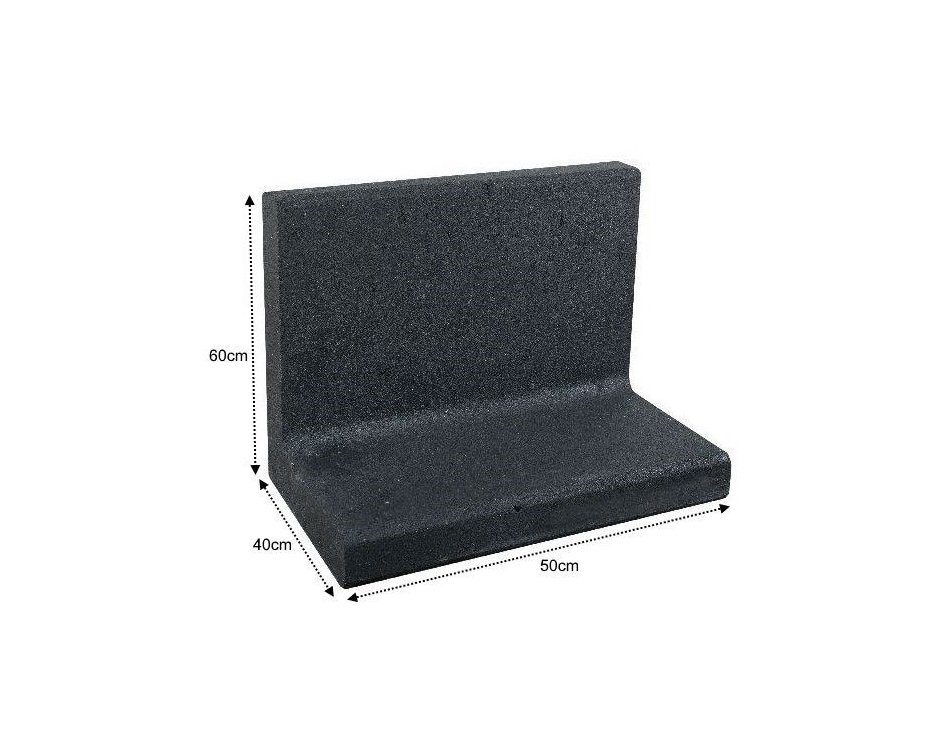 L Element Beton 50x40x60cm Zwart Gardenlux