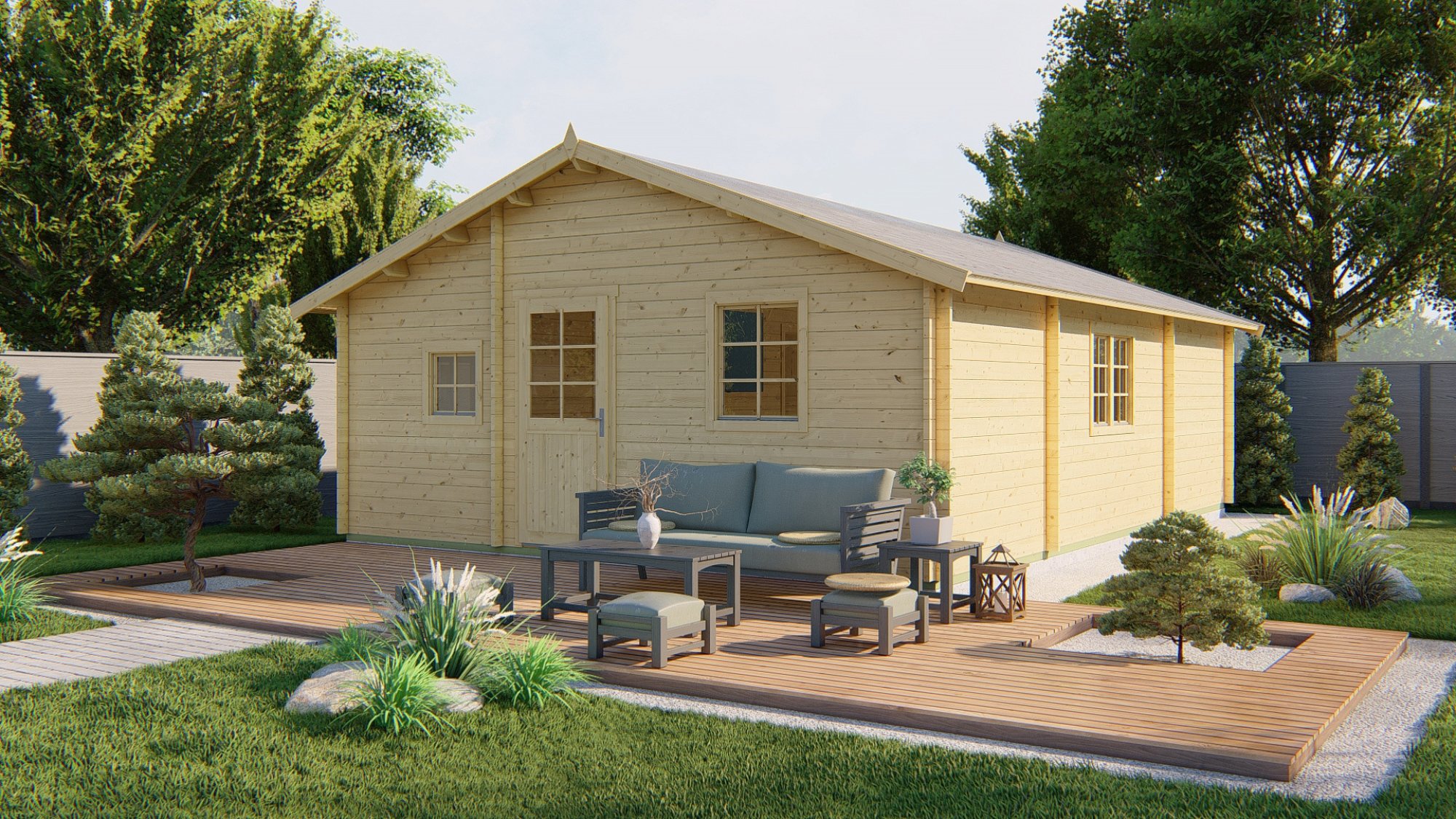 Malaga Log Cabin 5.95m x 8.08m