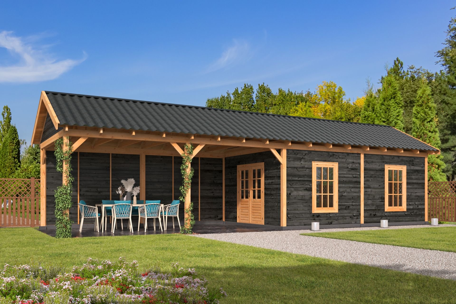 Melbourne Douglas Building Gazebo 13.03 x 4.45m-166182 