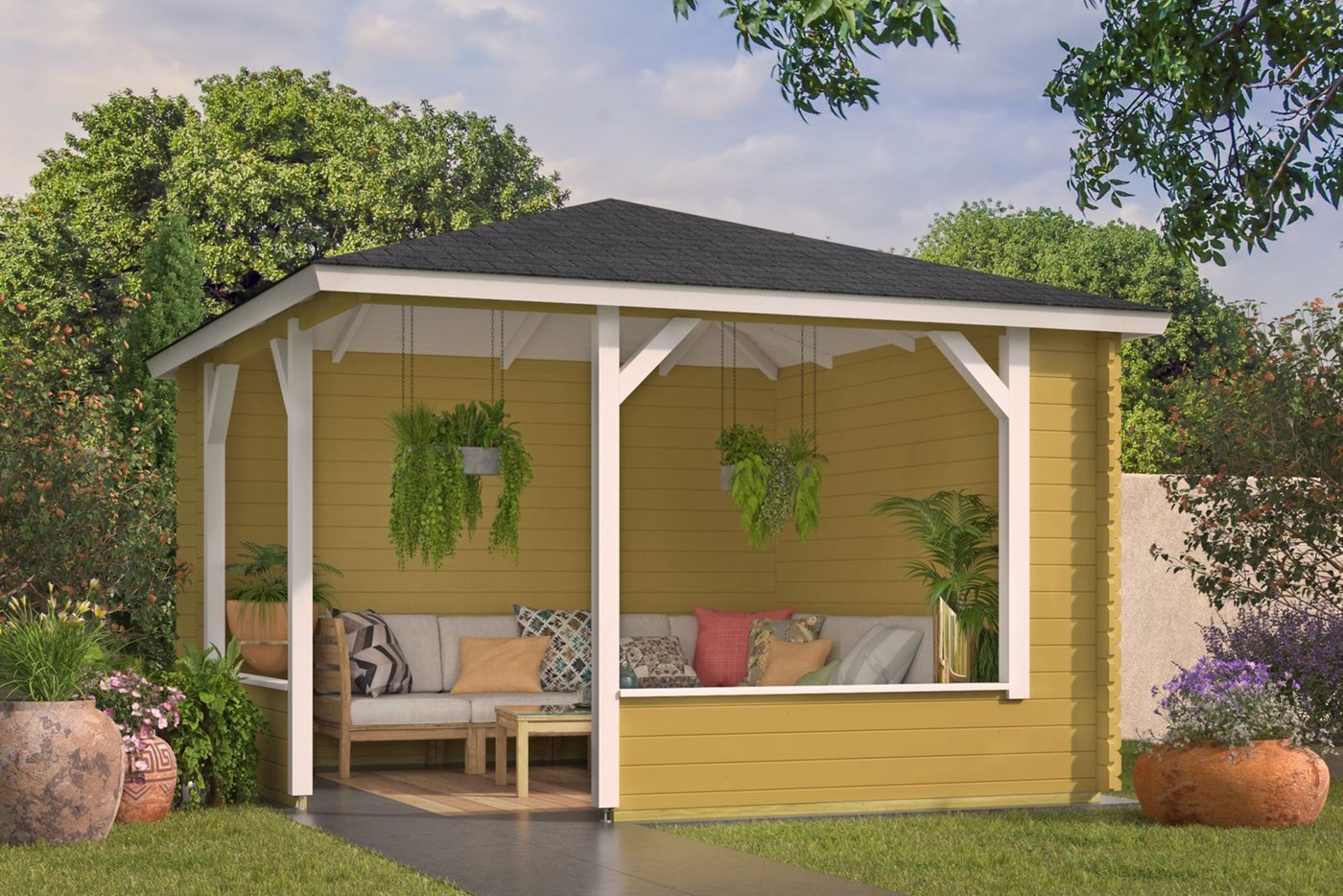 mitch_log_cabin_gazebo_painted