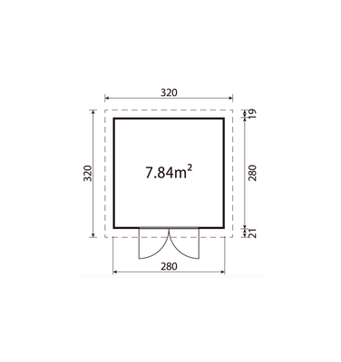 model_GD_Kunststof_Tuinhuis_320x320cm_floor_plan