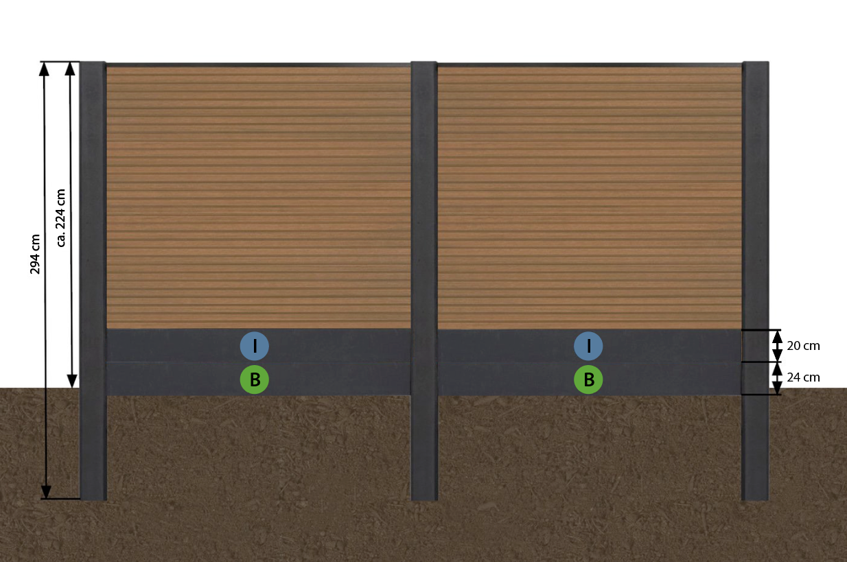 model_betonpaal_vecht_294cm_tekening