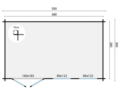 model_blokhut_sadie_plattegrond