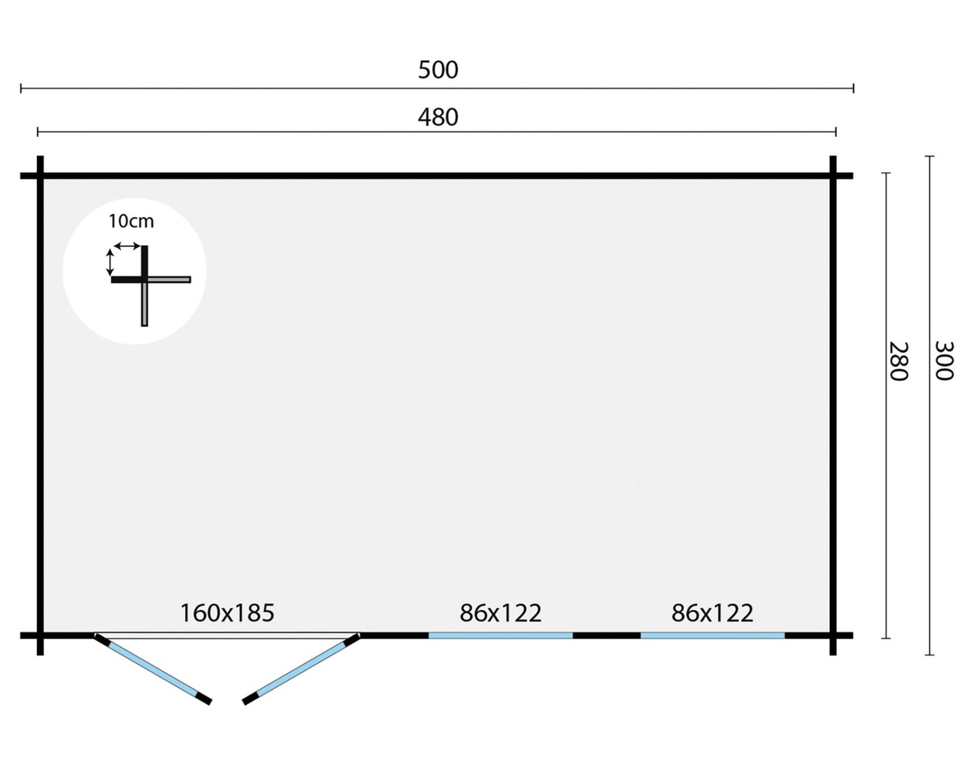 model_blokhut_sadie_plattegrond
