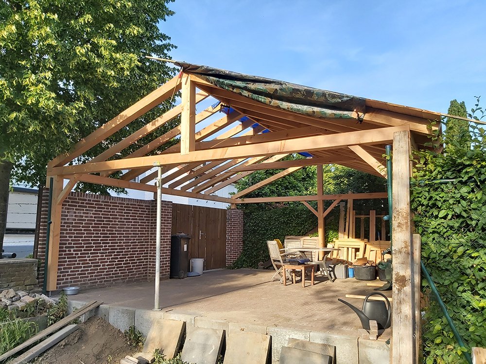 model_bouw_lariks_douglas_overkapping_paal_14x14cm