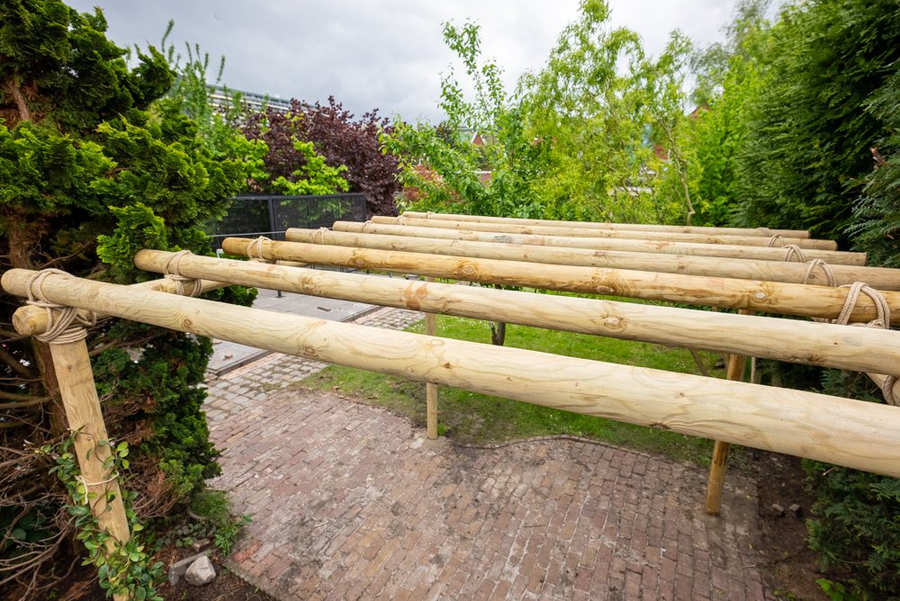 model_bovenkant_pergola_ronde_palen