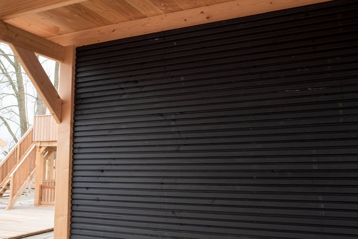 Double Lip Spruce Cladding | Black 22x140x400cm Weatherproof | Tuin
