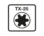 model_dynaplus_schroefbit_tx_25_tekening