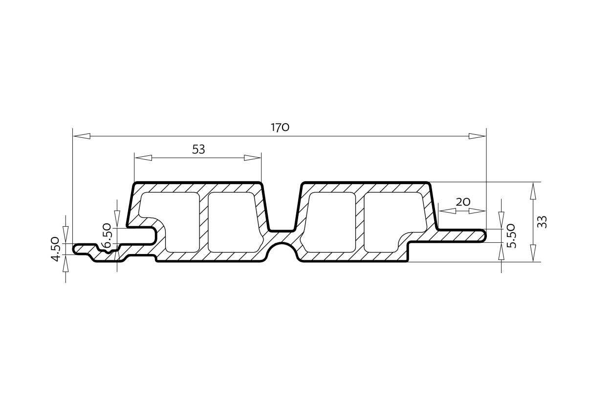 model_puratech_55_dubbel_profiel_techinische_tekening