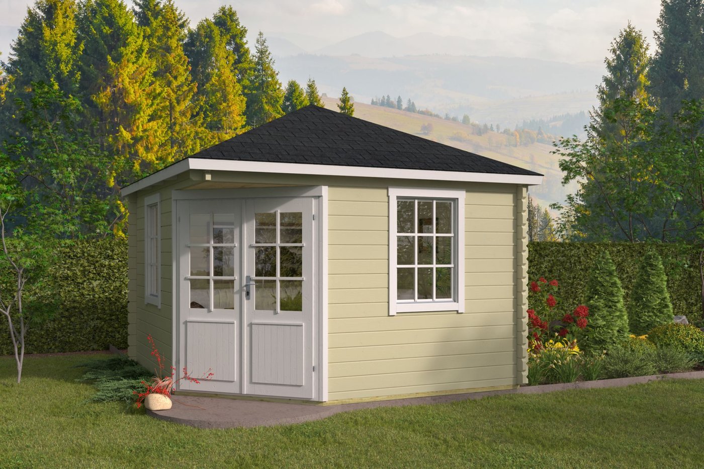 nilsson_corner_log_cabin_painted