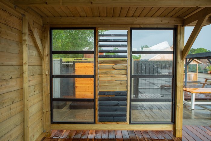Louvre Railing System Flex Fence System 1.65m | Adjustable Louvre Rail Kit | Tuin UK Fencing ...