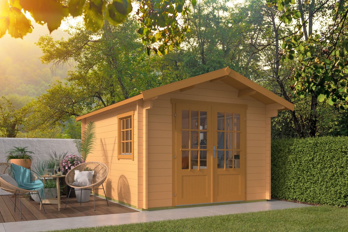 peggie_log_cabin_painted