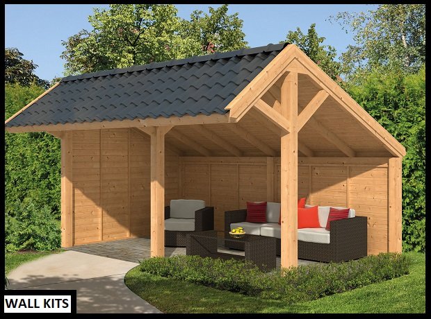Asymmetrical apex douglas garden building walls