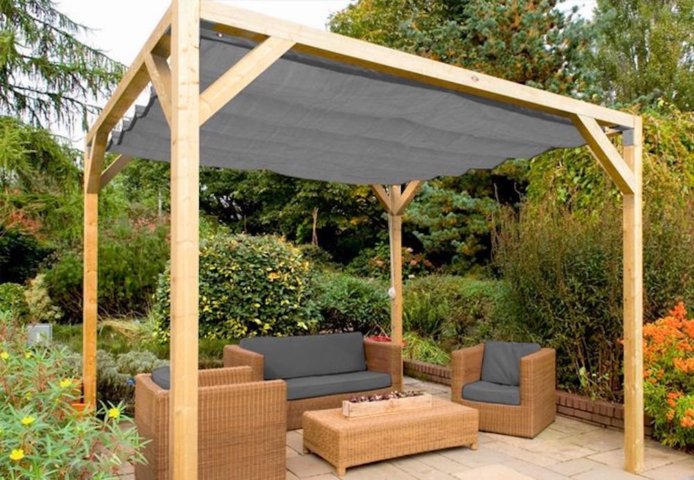 sonnensegel 3 5 x 4 SONGMICS m, luftdurchlässig, UV-Schutz, HDPE Kunststoff Farbe:Träumeland - Naturlieb rosa Fox Ventec All Season voile d'ombrage