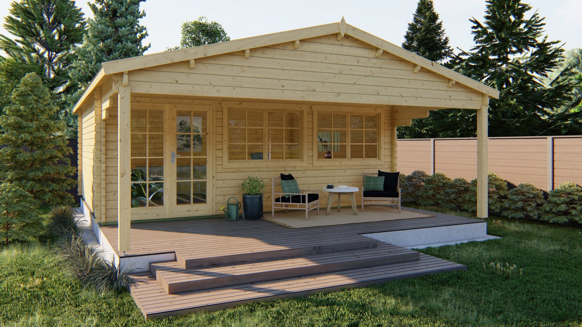 Sach Log Cabin 5.98m x 5m-158659 