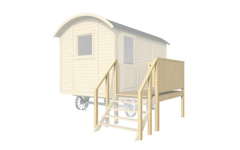Side Decking Porch Add-on for Shepherd's Hut-158819 