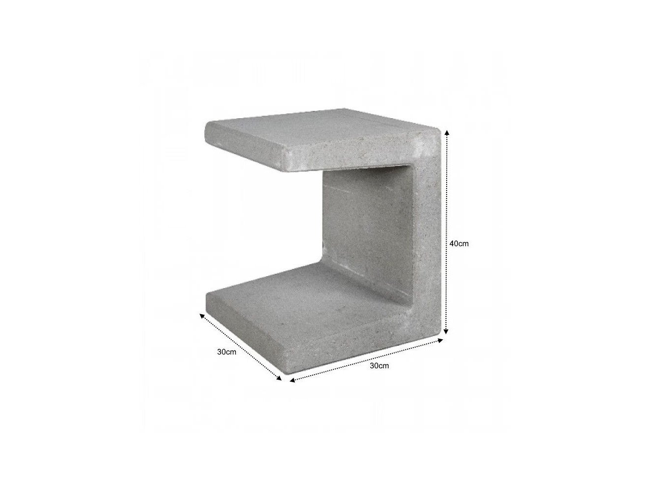 U Element Beton 30x30x40cm Grijs - Gardenlux