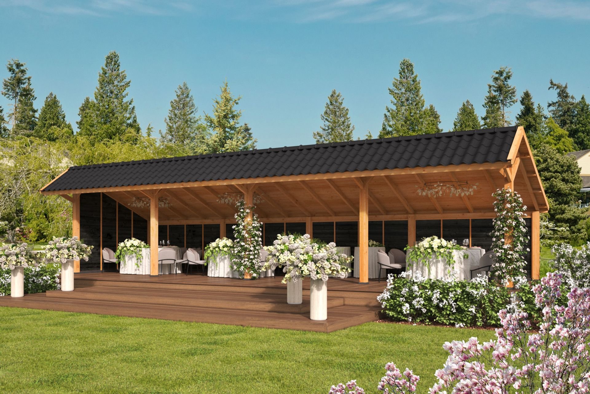 Virginia Gazebo 13.02 x 4.18m-167001 