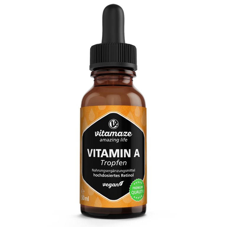 Vitamina A Gocce 500 µg (1666,67 UI) per goccia vegan
