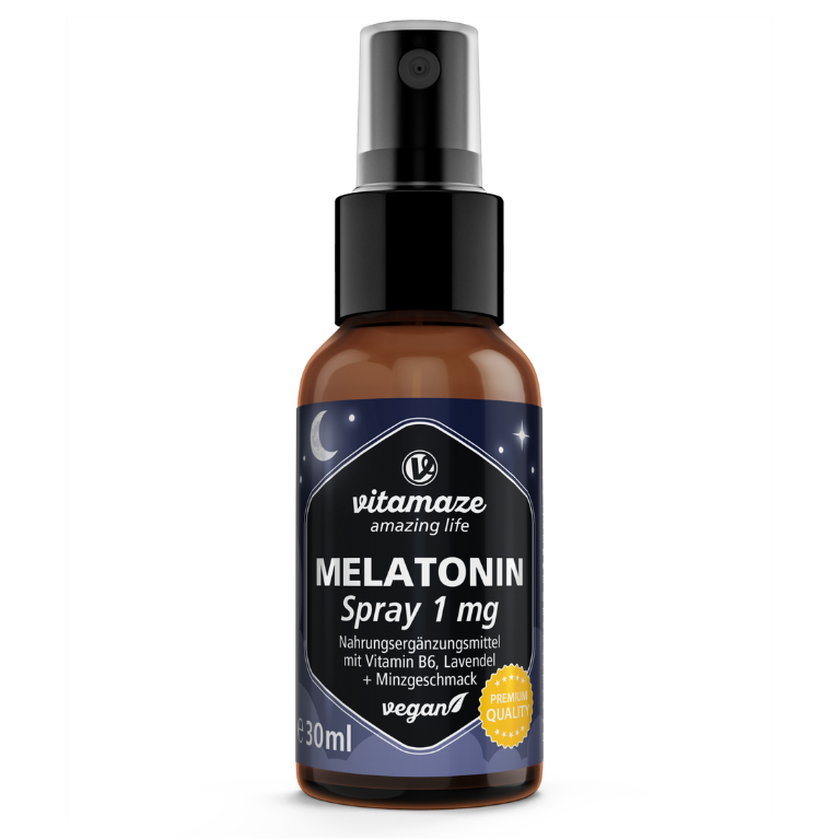 Melatonina 1 mg Spray + Vitamina B6, gusto Lavanda e Menta