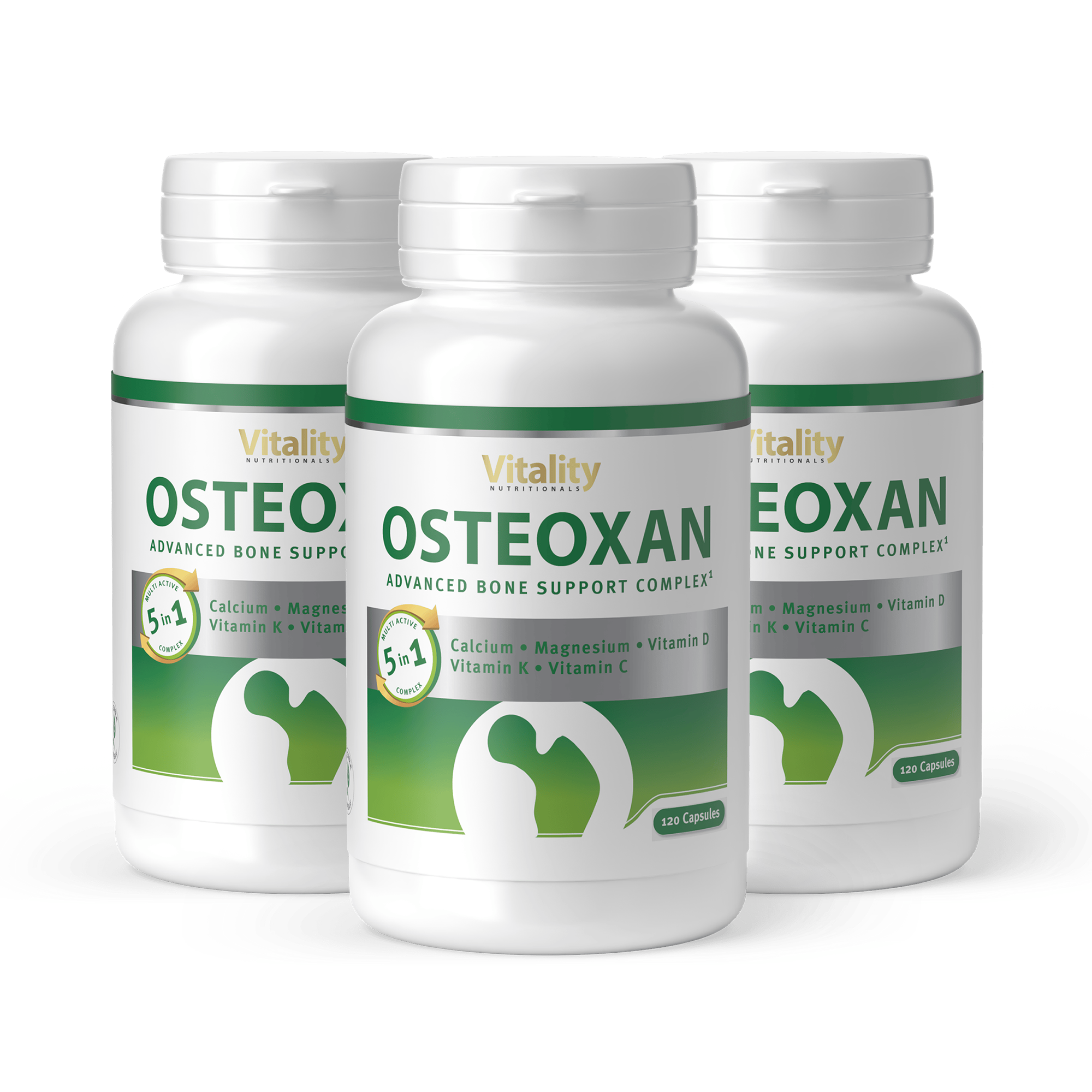 Capsules Multivitaminées + Calcium DetoxXtra - Renforce Les Os, Réduit Ostéoporose - 1100 Mg - Végétarien