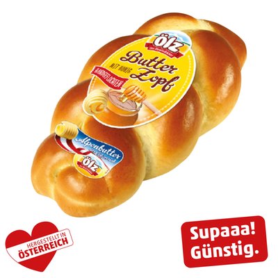 Image of Butterzopf mit Honig