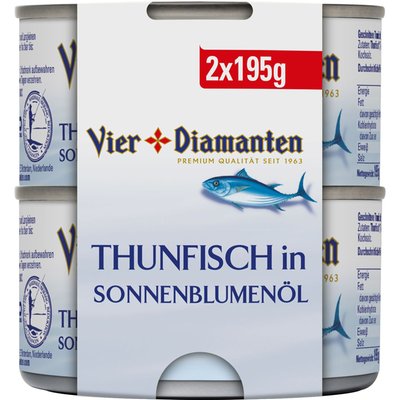 Image of 4 Diamanten Thunfisch* in Sonnenblumenöl