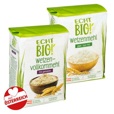 Image of ECHT BIO! Weizen- od. Weizen-Vollkornmehl