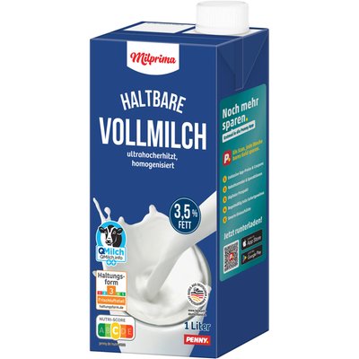 Image of Milprima Haltbare Vollmilch 3,5 % Fett
