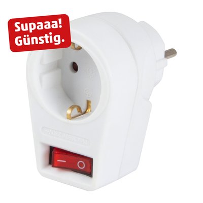 Image of Schutzkontaktadapter* mit Schalter