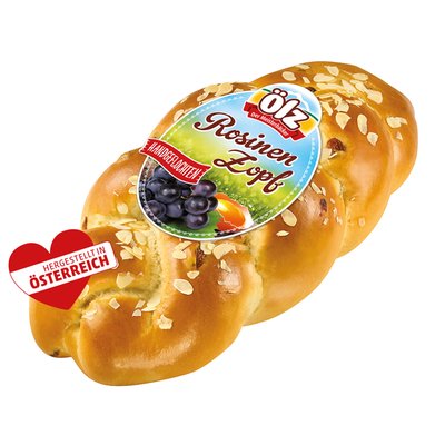 Image of Rosinenzopf od. Butterzopf mit Honig