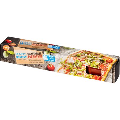 Image of Backfertiger Pizzateig mit Sauce