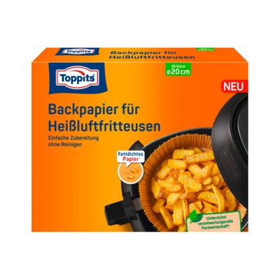 Image of Toppits Backpapier für Heissluftfritteusen*