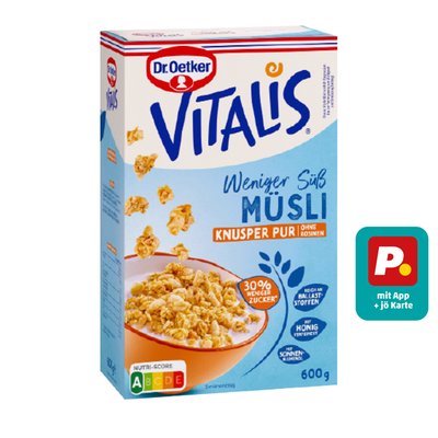 Image of Dr. Oetker Vitalis Müsli Weniger Süss