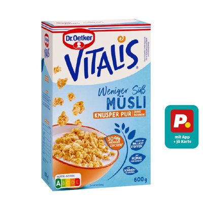 Image of Dr. Oetker Vitalis Müsli Weniger Süß