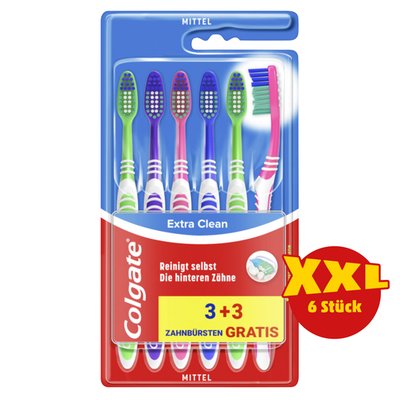 Image of Colgate Extra Clean Zahnbürste 3+3*